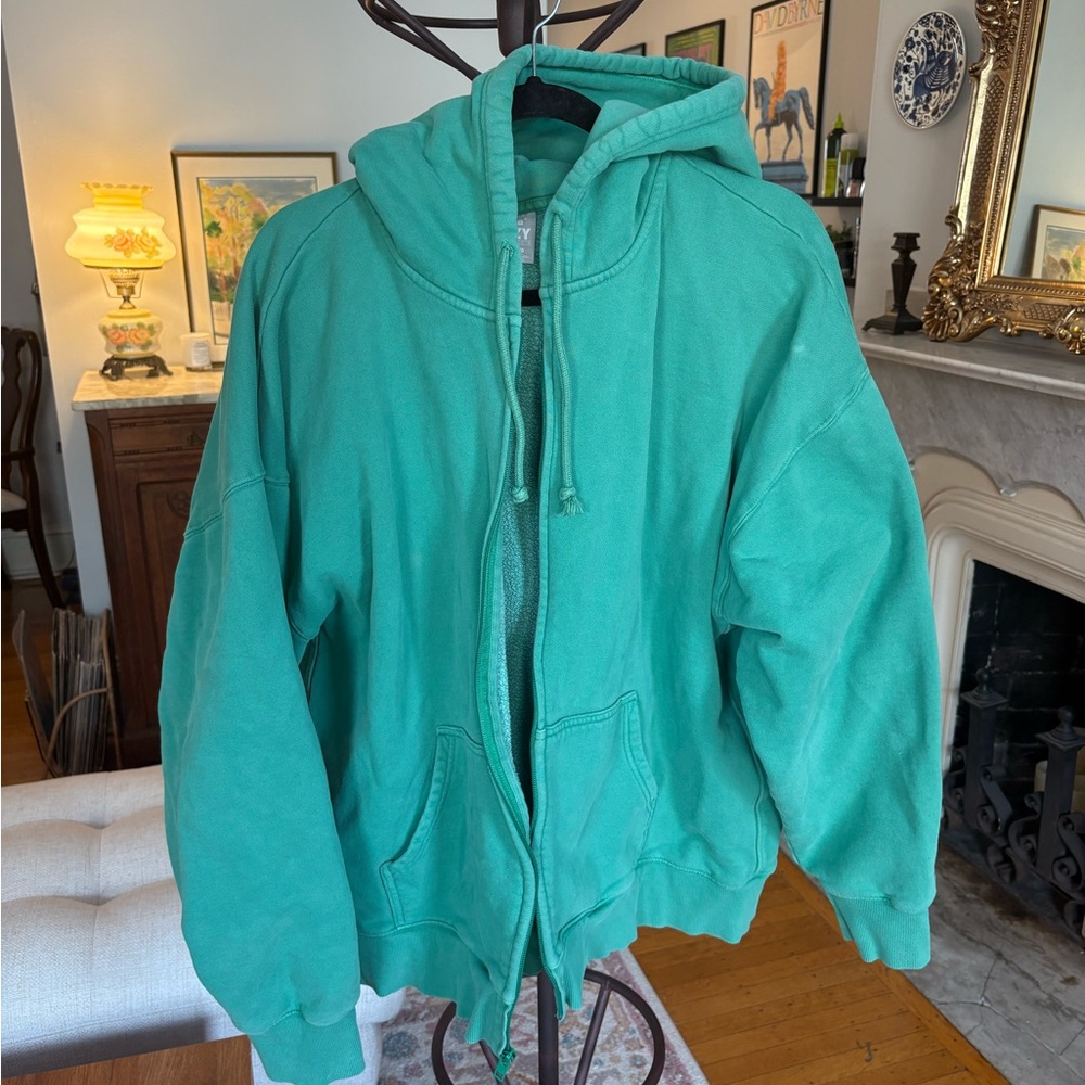 TNA Cozy Fleece Hoodie in Mint